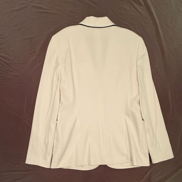 Escada Cream/Black Blazer Tailored Suit Jacket Size 12/Large MSRP $695 - Picture 3 of 11